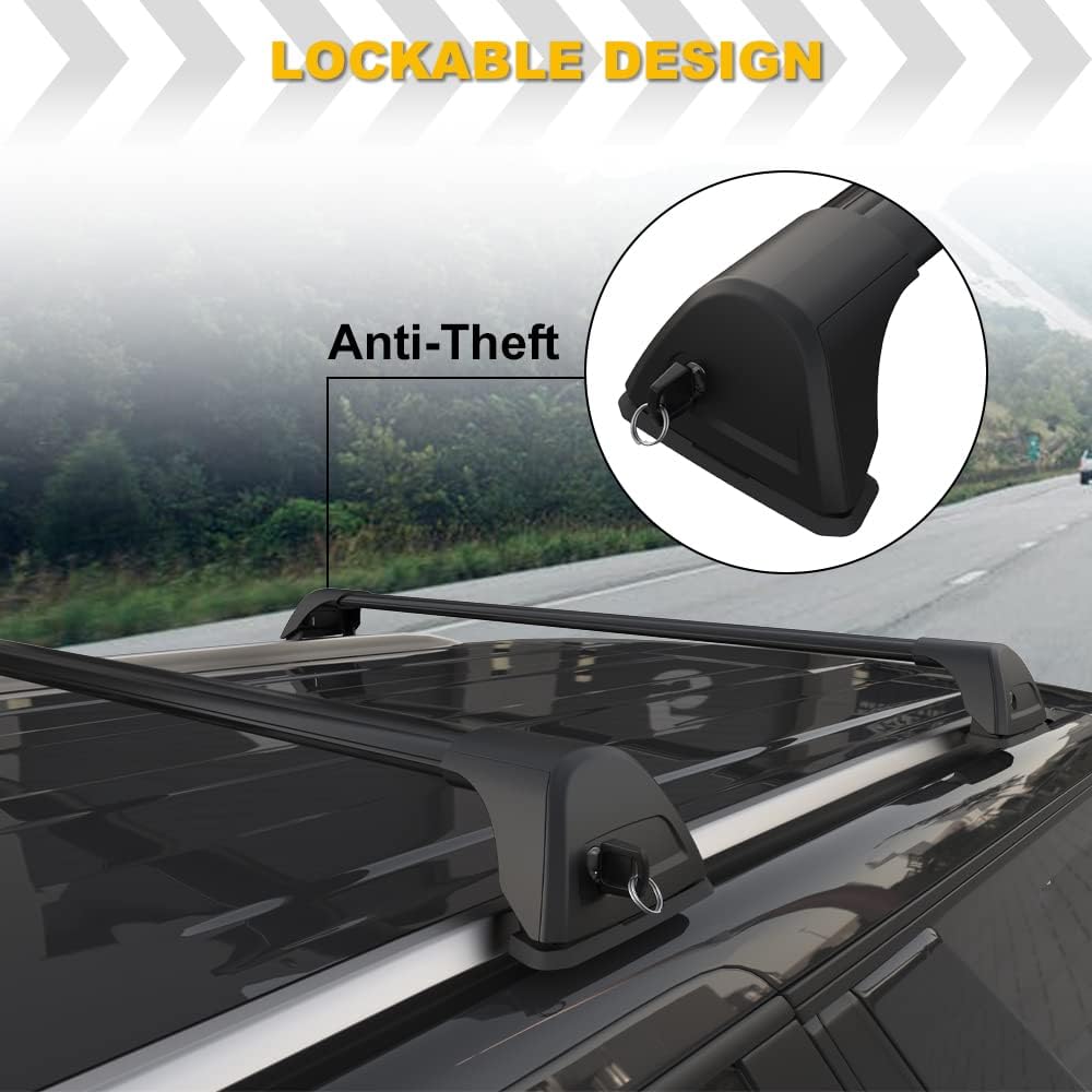 Ezrexpm Lockable Cross Bars Roof Rack Fit For Chevrolet Tahoe Review Roofrackreviews Com