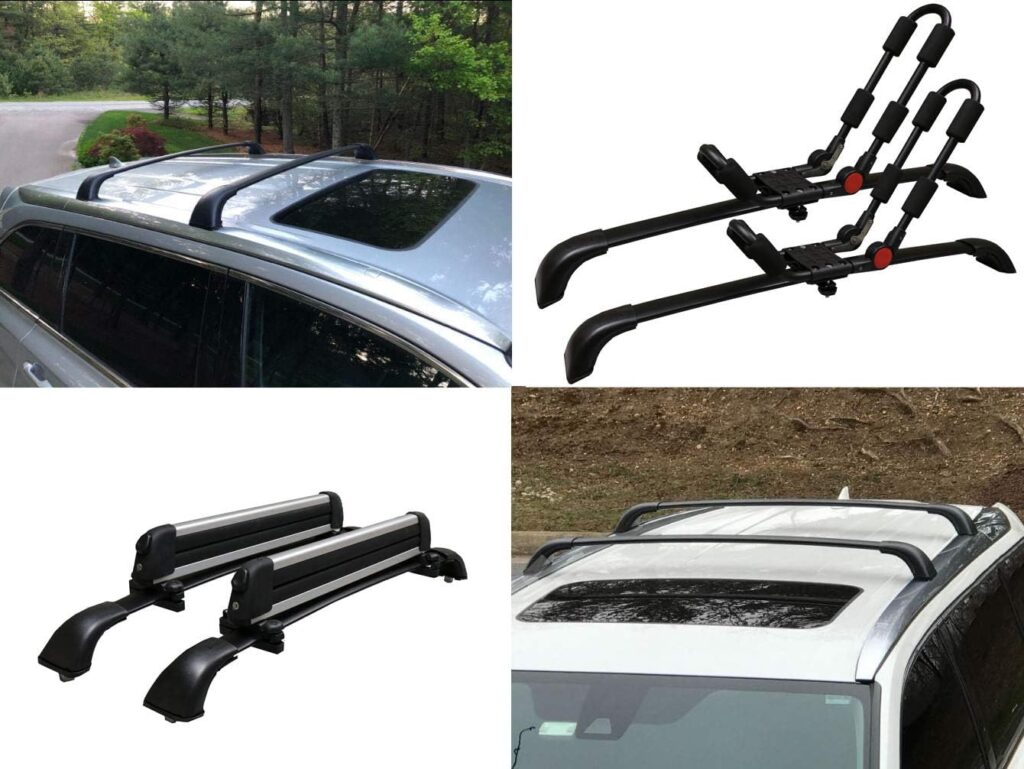 BRIGHTLINES Cross Bars Roof Racks Replacement for 2014-2019 Toyota Highlander (Highlander XLE Limited  SE, Black)